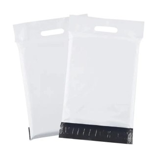 Foliopaki kurierskie z rączką 260 x 350 mm + 70 mm rączka RC088 50szt PAKIET białe