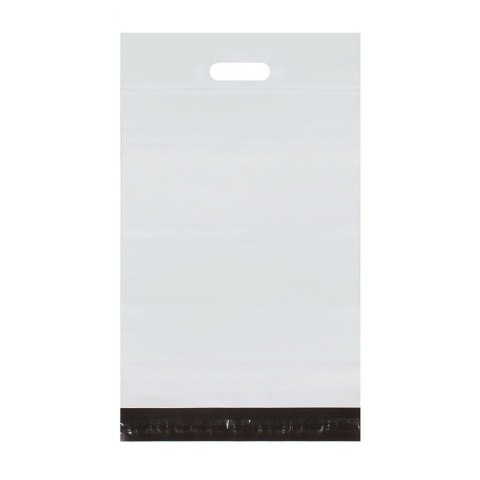 Foliopaki kurierskie z rączką 260 x 350 mm + 70 mm rączka RC088 50szt PAKIET białe