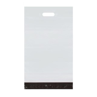 Foliopaki kurierskie z rączką 350 x 460 mm + 70 mm rączka RC090 50szt PAKIET białe