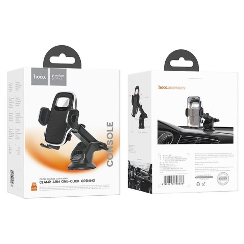 Uchwyt na telefon do samochodu uniwersalny Hoco do szyby / deski H15 czarny