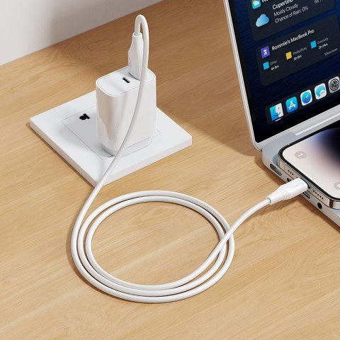 Kabel Silikonowy USB A do Lightning Hoco 2,4A 1 m X124 biały