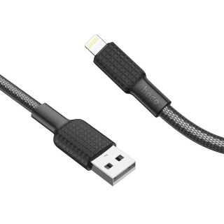 Kabel USB A do Lightning Hoco 2,4A 1 m X69 czarno biały