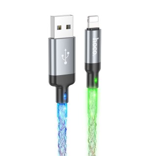 Kabel USB A do Lightning Hoco 2,4A 1 m U112 szary