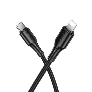 Kabel USB C do Lightning Hoco PD 27W 1 m X120 czarny