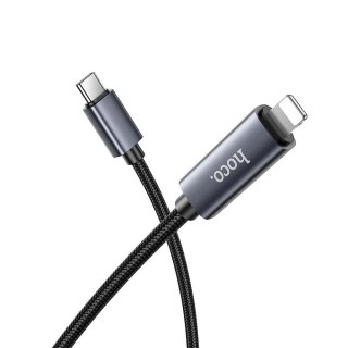 Kabel USB C do Lightning Hoco PD 27W z wyświetlaczem 1 m X112 czarny