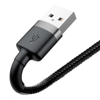 BASEUS kabel USB A do Lightning 2,4A Cafule CALKLF-BG1 1 m czarno szary