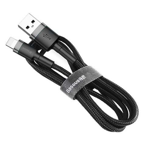 BASEUS kabel USB A do Lightning 2,4A Cafule CALKLF-BG1 1 m czarno szary