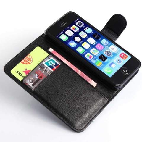 LITCHI iPhone 5/5S/SE czarny