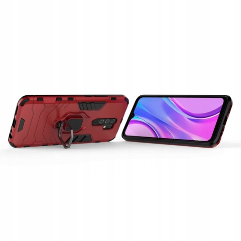 Spacecase X-Ring Redmi 9 czerwony