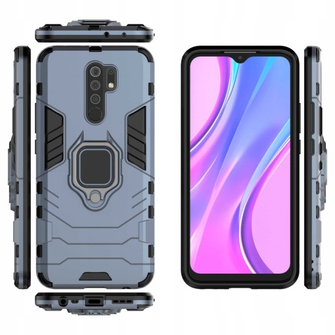 Spacecase X-Ring Redmi 9 niebieski