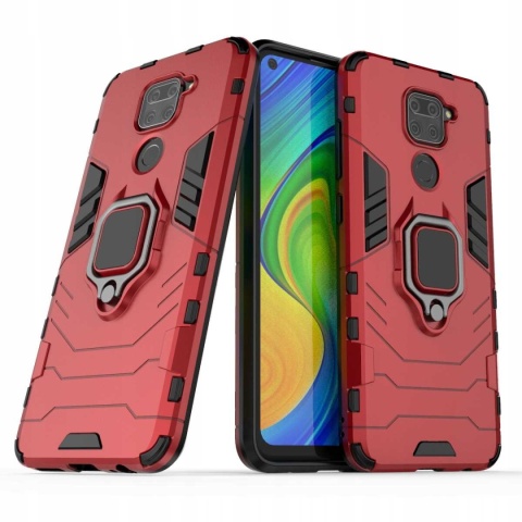 Spacecase X-Ring Redmi Note 9 czerwony