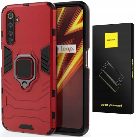 Spacecase X-Ring Realme 6 czerwony