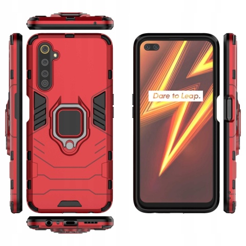 Spacecase X-Ring Realme 6 czerwony