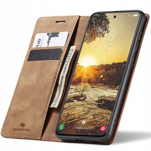 Spacecase Wallet Galaxy S24+ light brown