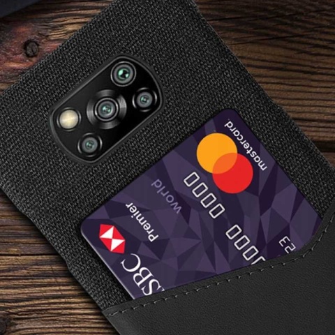 Spacecase Pocket Case Poco X3 NFC/Pro czarny