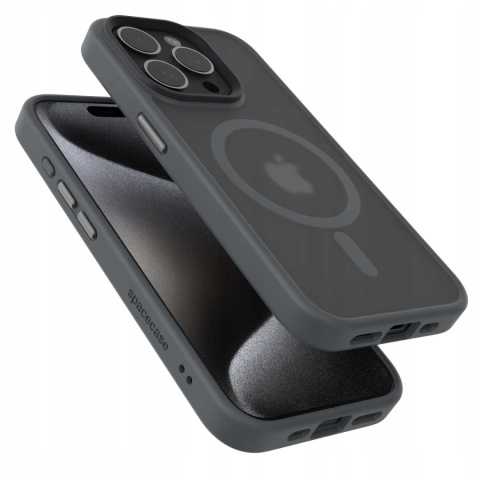 Spacecase Hybrid Mag iPhone 15 Pro grey