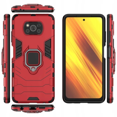 Spacecase X-Ring Poco X3 NFC/Pro czerwony