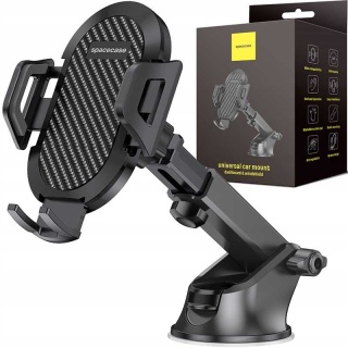 Uchwyt samochodowy na deskę rozdzielczą lub szybę – czarny