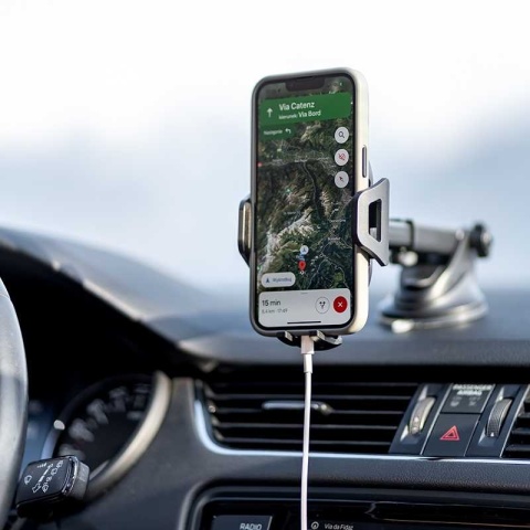 Uchwyt samochodowy na deskę rozdzielczą lub szybę – czarny