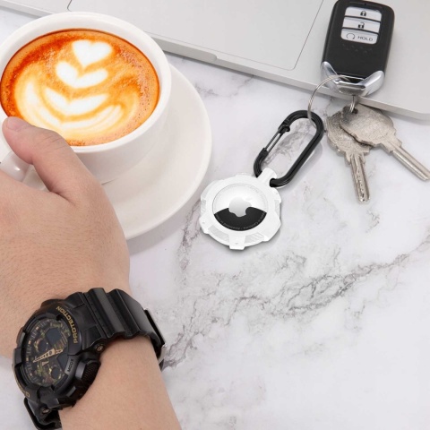 Spacecase Airtag Armor biały