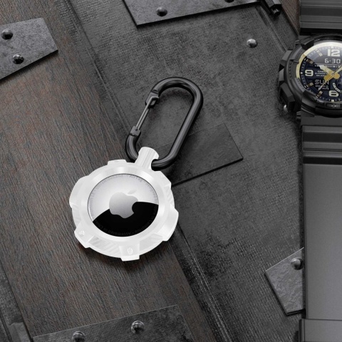 Spacecase Airtag Armor biały