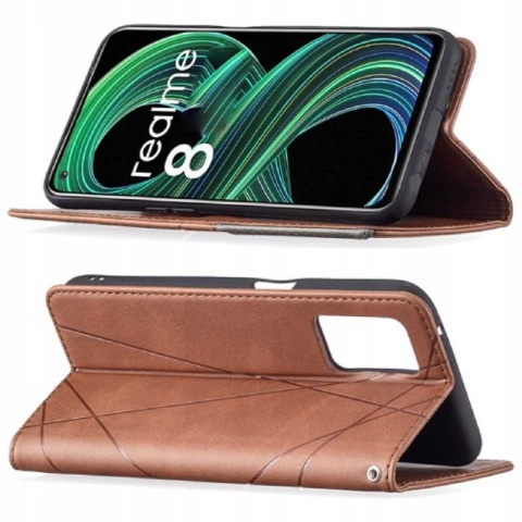 ZAPS Origami Realme 8/8 Pro brązowy