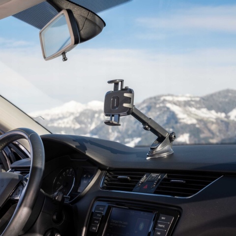 Uchwyt samochodowy uniwersalny na deskę rozdzielczą lub przednią szybę