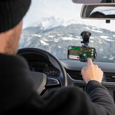 Uchwyt samochodowy uniwersalny na deskę rozdzielczą lub przednią szybę