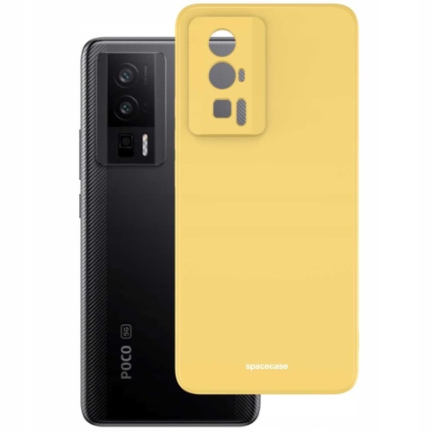 Spacecase Silicone Case Poco F5 Pro yellow