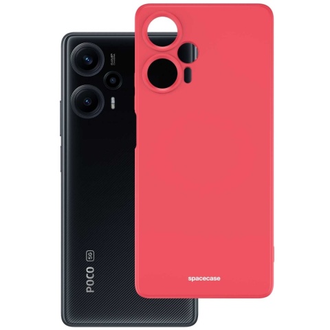 Spacecase Silicone Case Poco F5 red