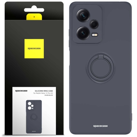 Spacecase Silicone Ring Redmi Note 12 Pro 5G black