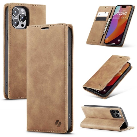 Spacecase Wallet iPhone 15 Pro max light brown