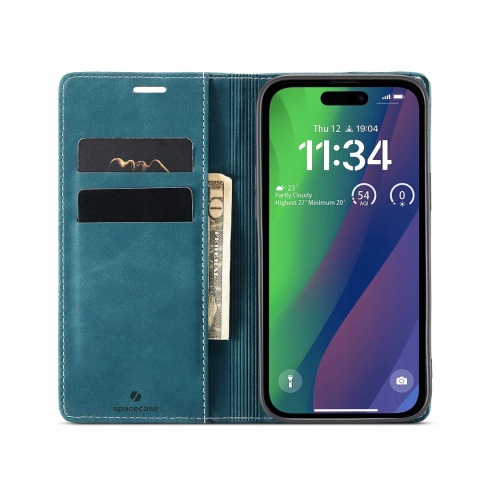 Spacecase Wallet iPhone 15 blue
