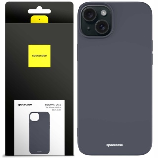 Spacecase Silicone Case iPhone 15 Plus black