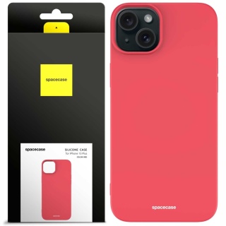 Spacecase Silicone Case iPhone 15 Plus red