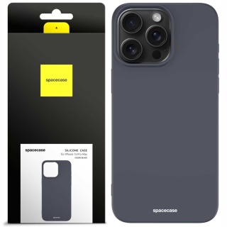Spacecase Silicone Case iPhone 15 Pro Max black