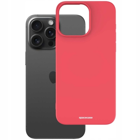 Spacecase Silicone Case iPhone 15 Pro Max red