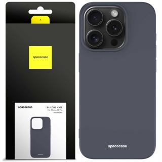 Spacecase Silicone Case iPhone 15 Pro black