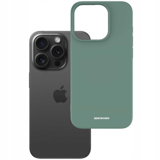 Spacecase Silicone Case iPhone 15 Pro dark green