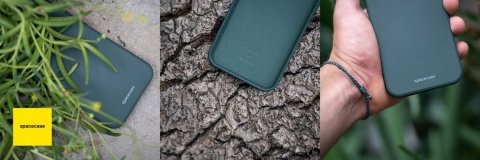 Spacecase Silicone Case iPhone 15 Pro dark green