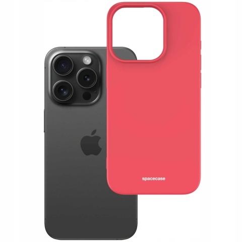 Spacecase Silicone Case iPhone 15 Pro red