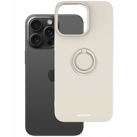 Spacecase Silicone Ring iPhone 15 Pro Max bone