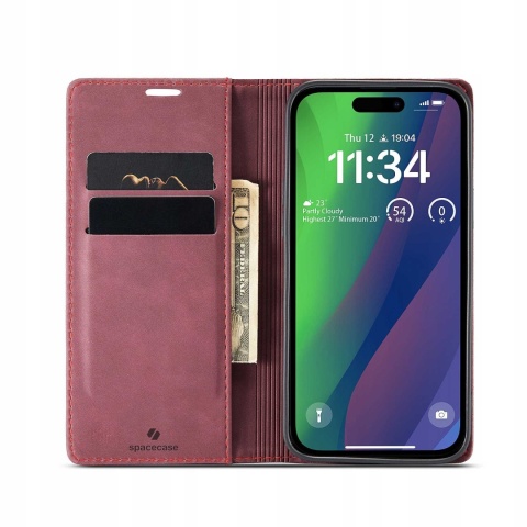 Spacecase Wallet iPhone 15 red